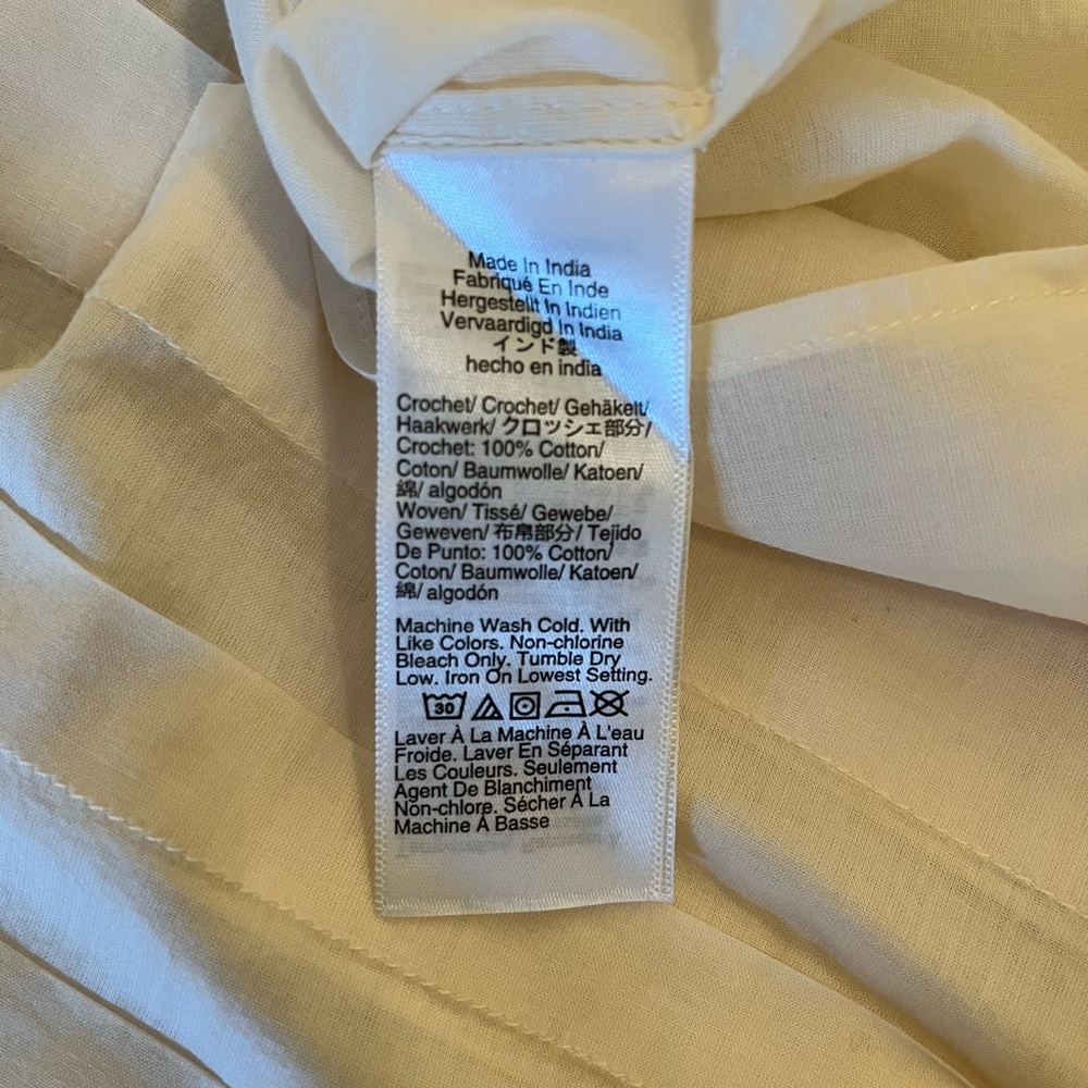 J. Crew Cream Crochet Trim Midi Dress Style C1285 Size Small - Picture 11 of 13